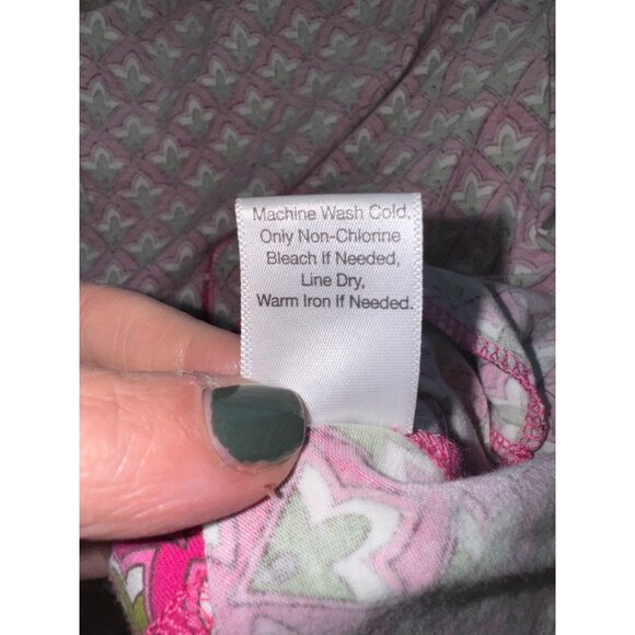 Vera Bradley Pink Green Soft Floral Print Cotton Blend Robe S/M Lightweight - Picture 8 of 10